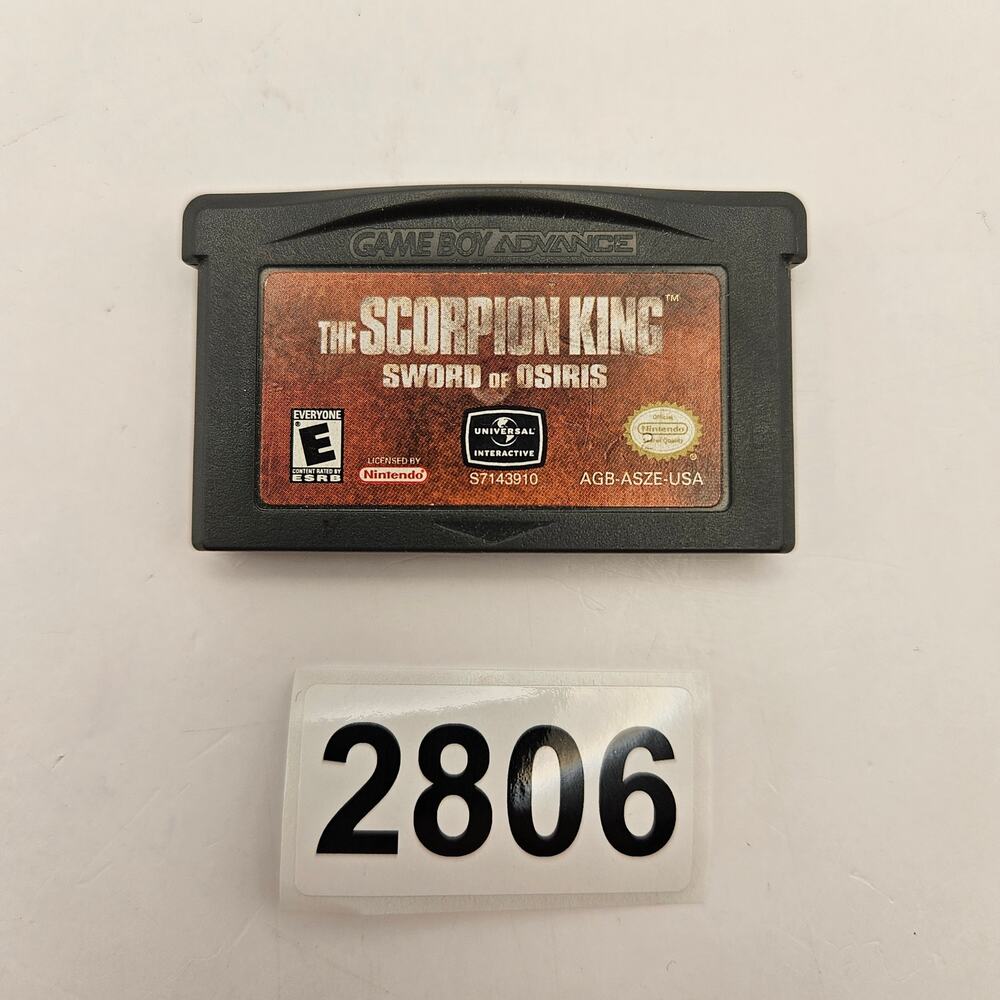 THE SCORPION KING SWORD OF OSIRIS NINTENDO GBA TESTED AUTHENTIC
